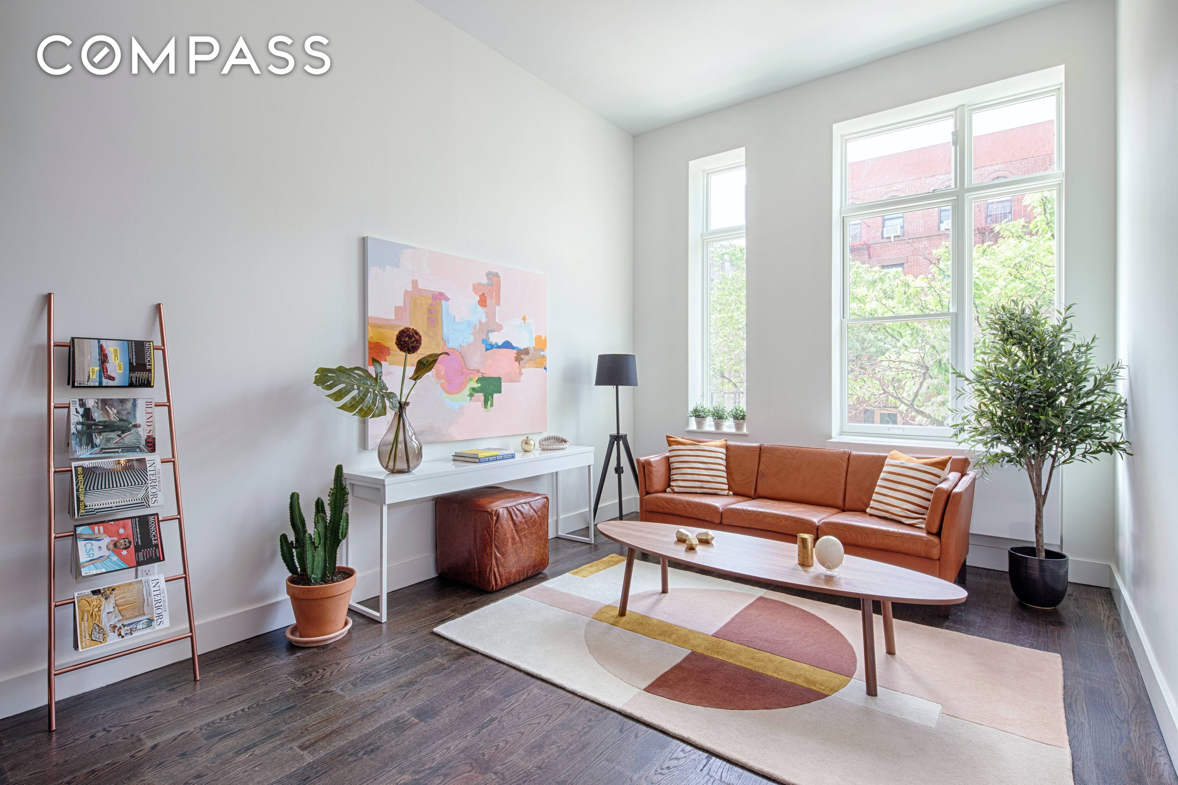 Prospect Heights No Fee Luxury Sun Filled 2BD 2BA with Terrace, Soaring Ceilings, Oversized Windows, Open Layout with S S Kitchen, D W, M W, Central A C and Heating, ...