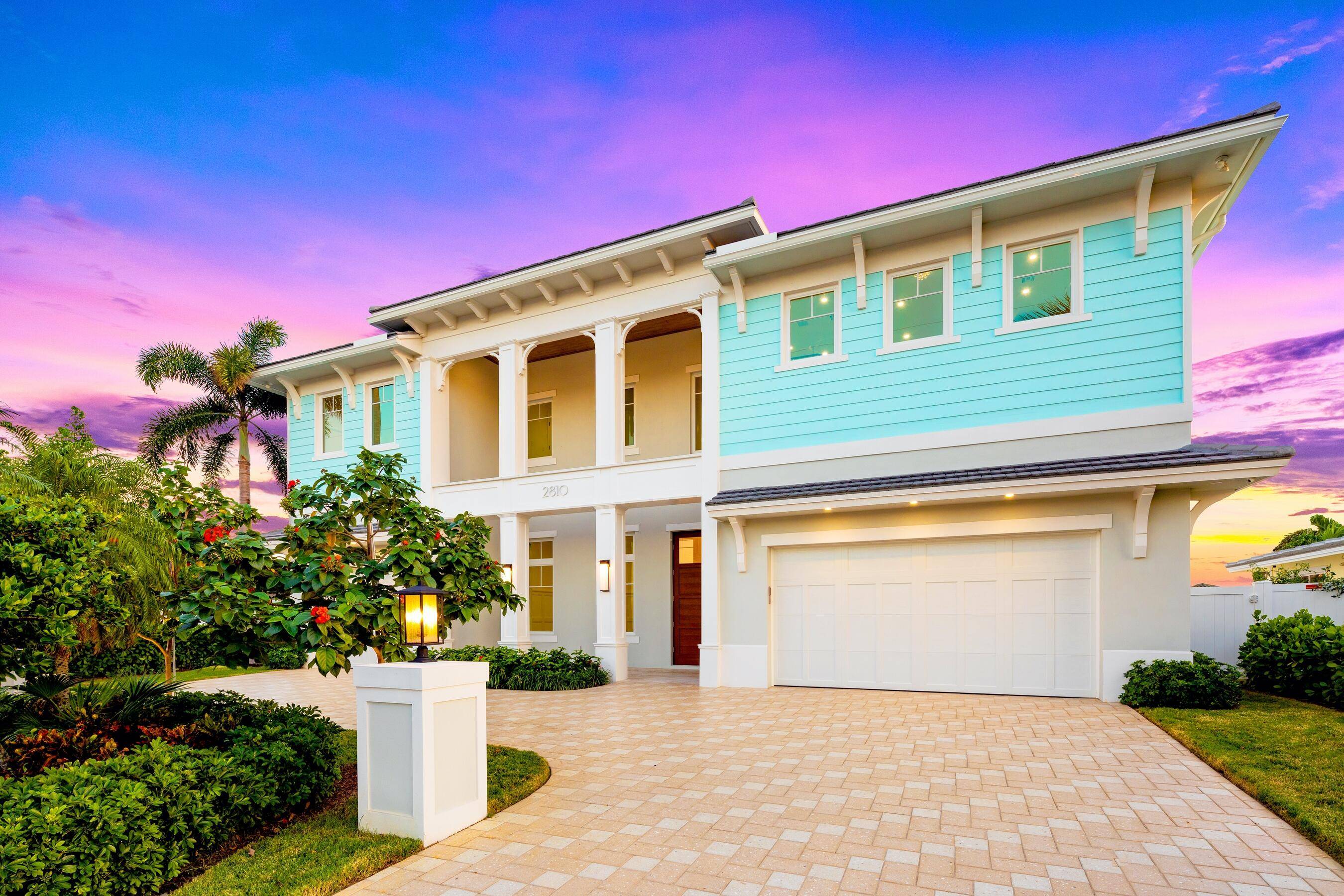Stunning British West Indies inspired deepwater estate in the exclusive enclave of Pompano Beach, Florida.