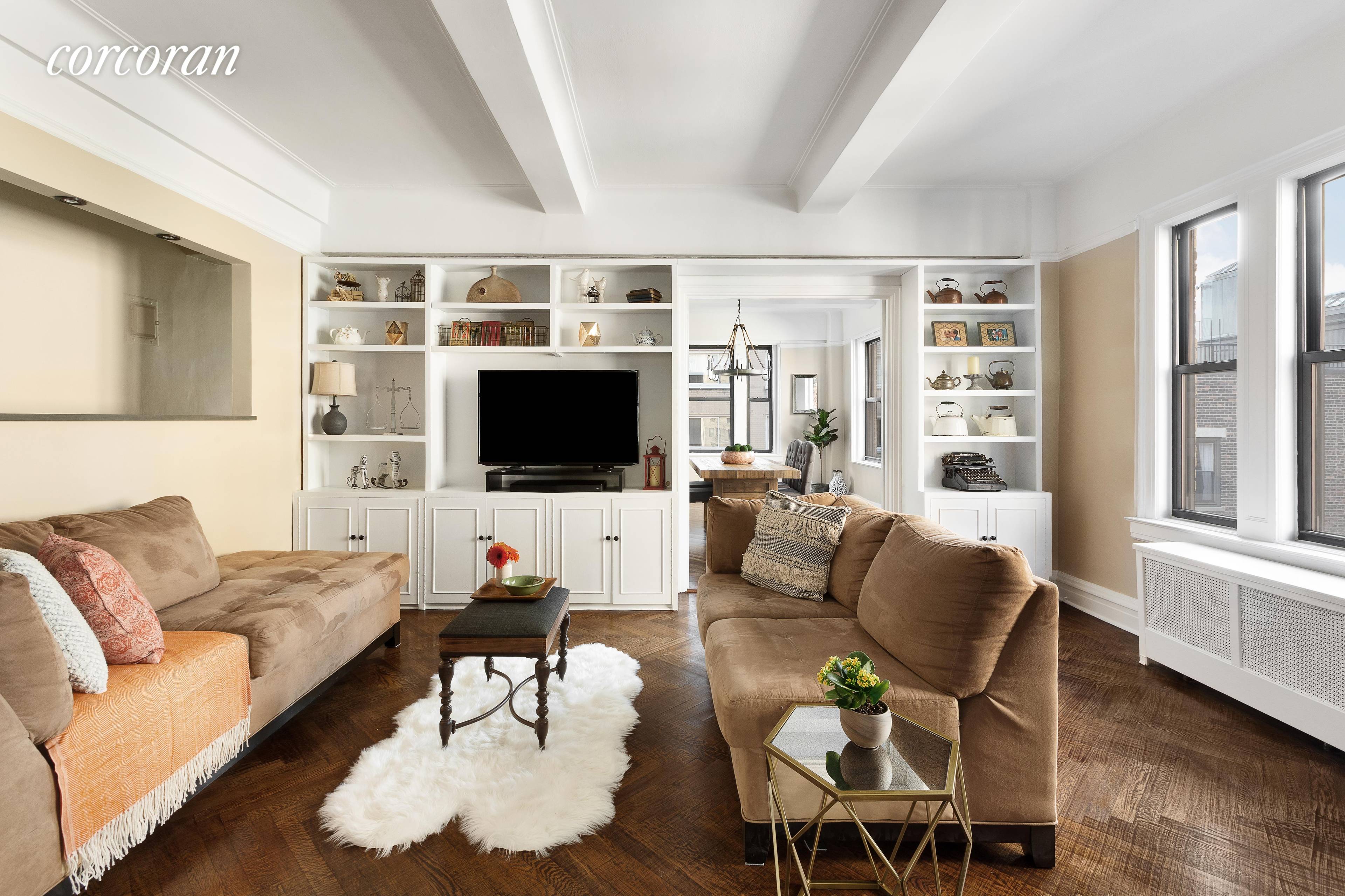 A complete renovation mixed with classic pre war elegance combine to create this sunny and spacious 2 bedroom, 2 bathroom home in a prime Upper West Side location.