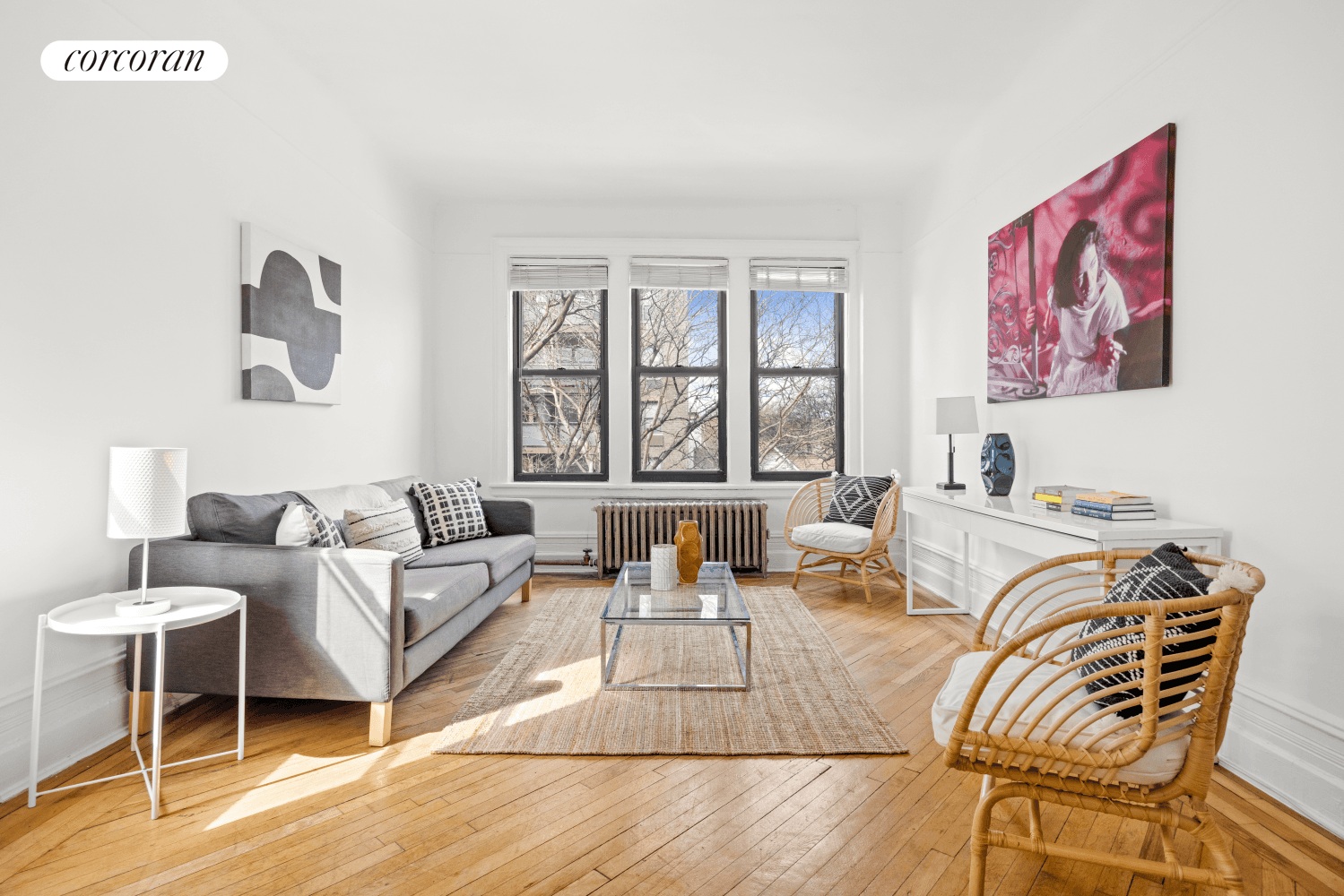 LET THE SUN SHINE IN Come home to this sprawling three bedroom coop located directly across the street from Prospect Park !