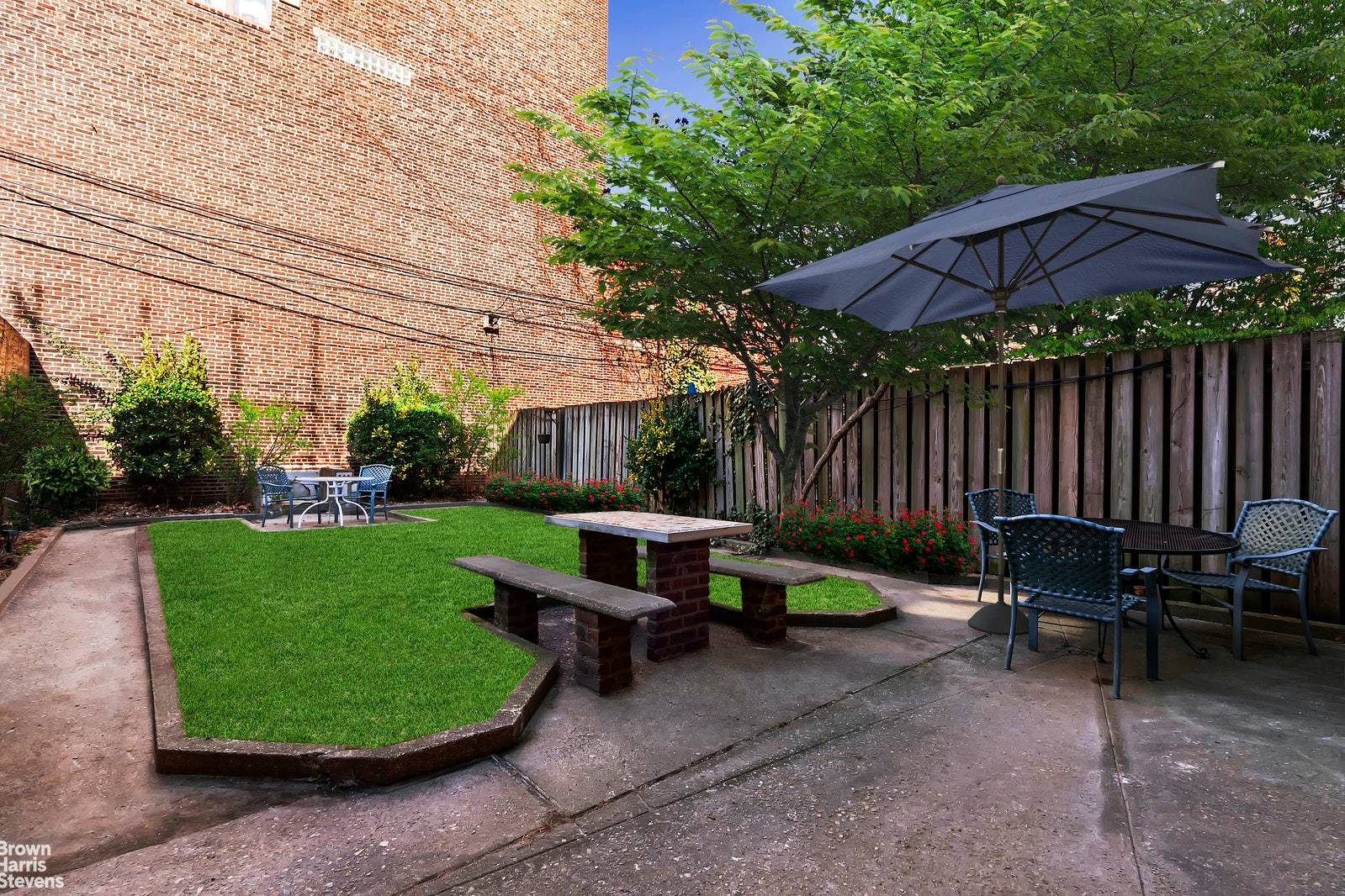 Brownstone living at its best in this 3 bedroom 1 bath apartment which offers a remarkable indoor outdoor lifestyle.