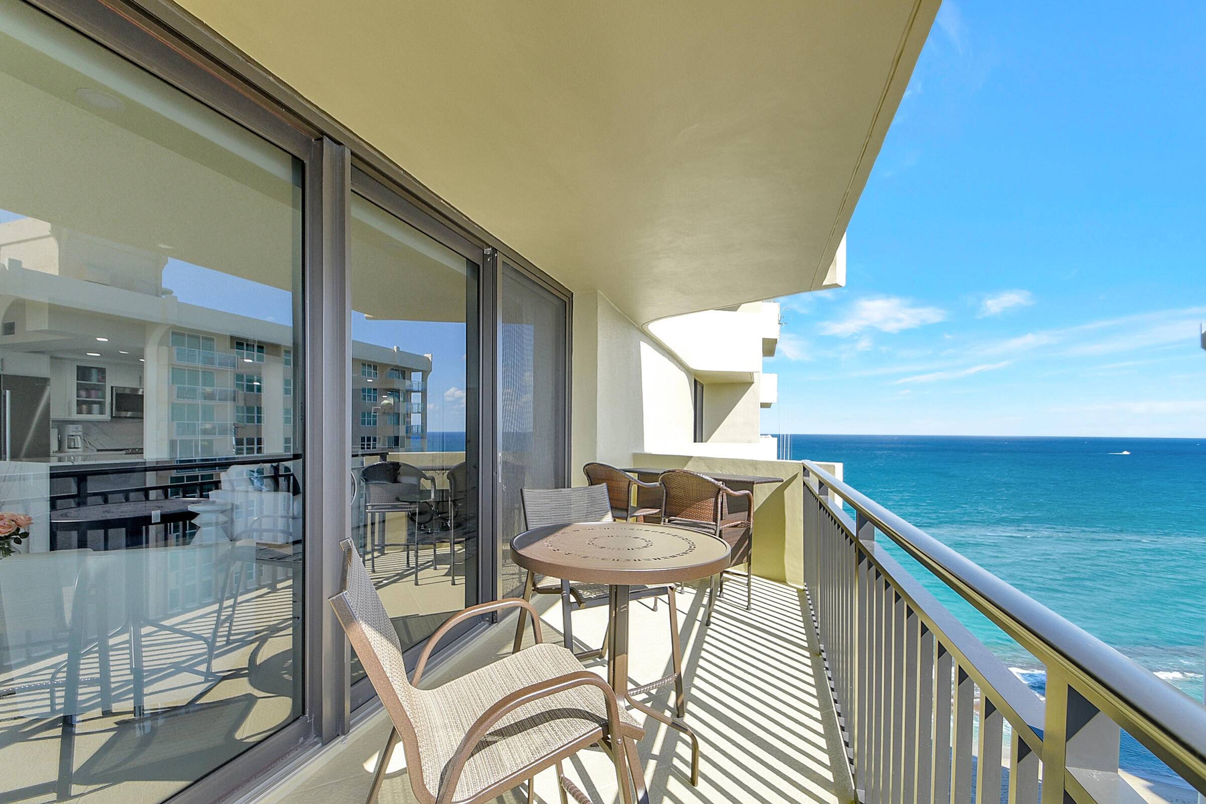 Enjoy this light and airy condo with wide open beautiful views of the Intracoastal Waterway and the Atlantic Ocean.