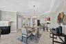 Open living and dining area
