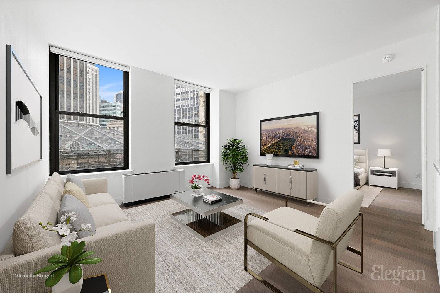 Available June 1st. Experience luxury living at its finest in this stunning, brand new 2 bedroom, 2 bath apartment located in the heart of the Financial District.