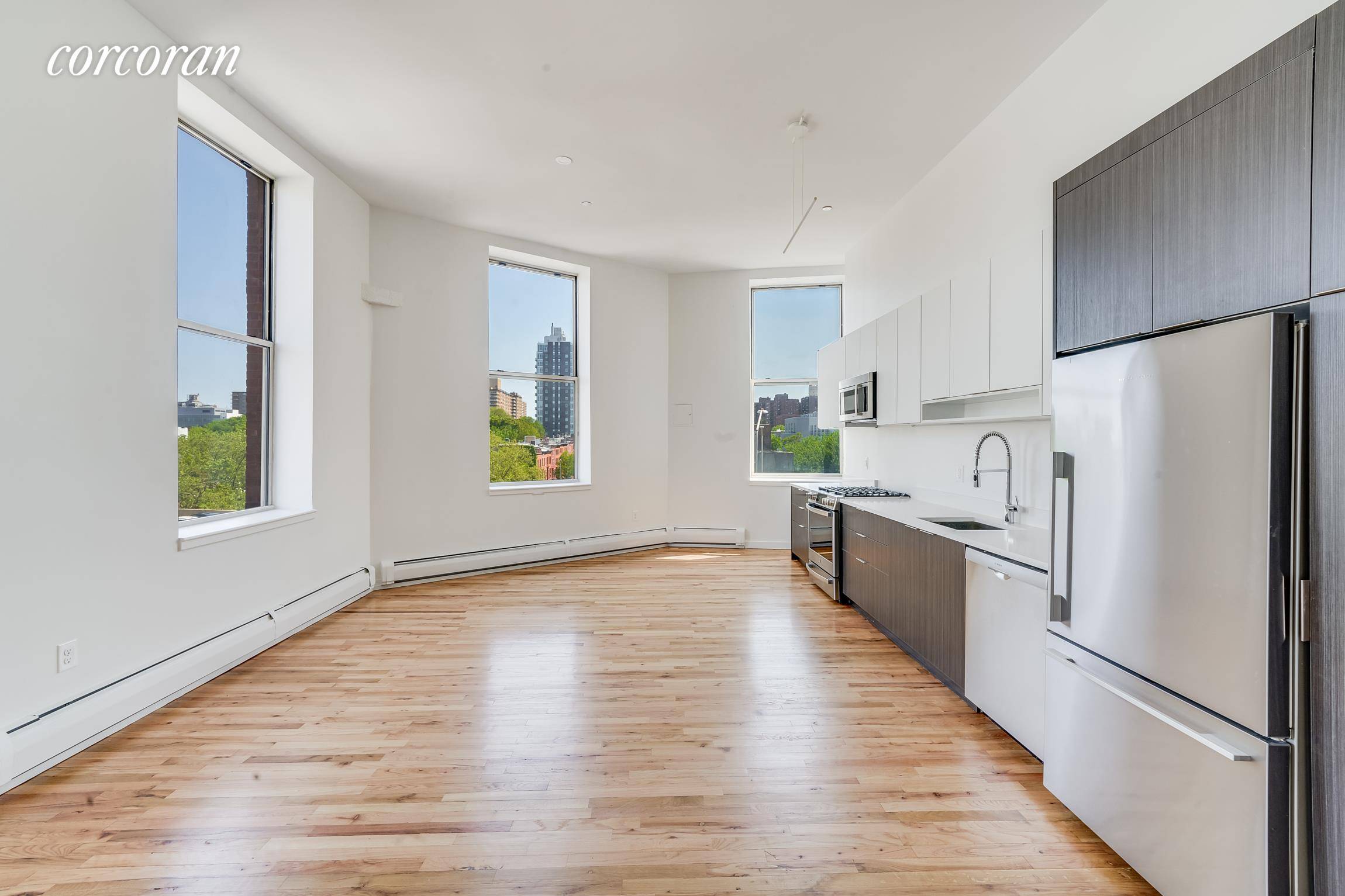 No Fee 1 month freeFully gut renovated 1100sf corner loft with original 1880 wood columns and iron work.