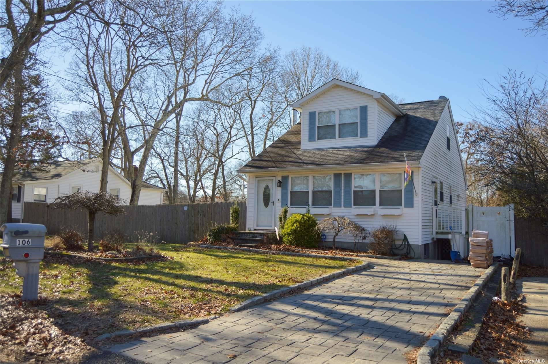 Welcome to this charming 3 bedroom, 2 full bath Cape style home nestled in the heart of Selden, New York.