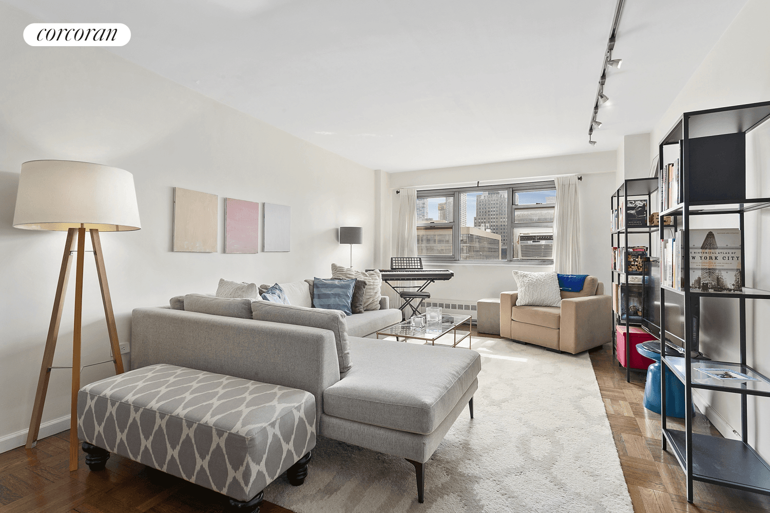 South facing, sun drenched, spacious 1 bedroom corner unit in Downtown Brooklyn's Concord Village.