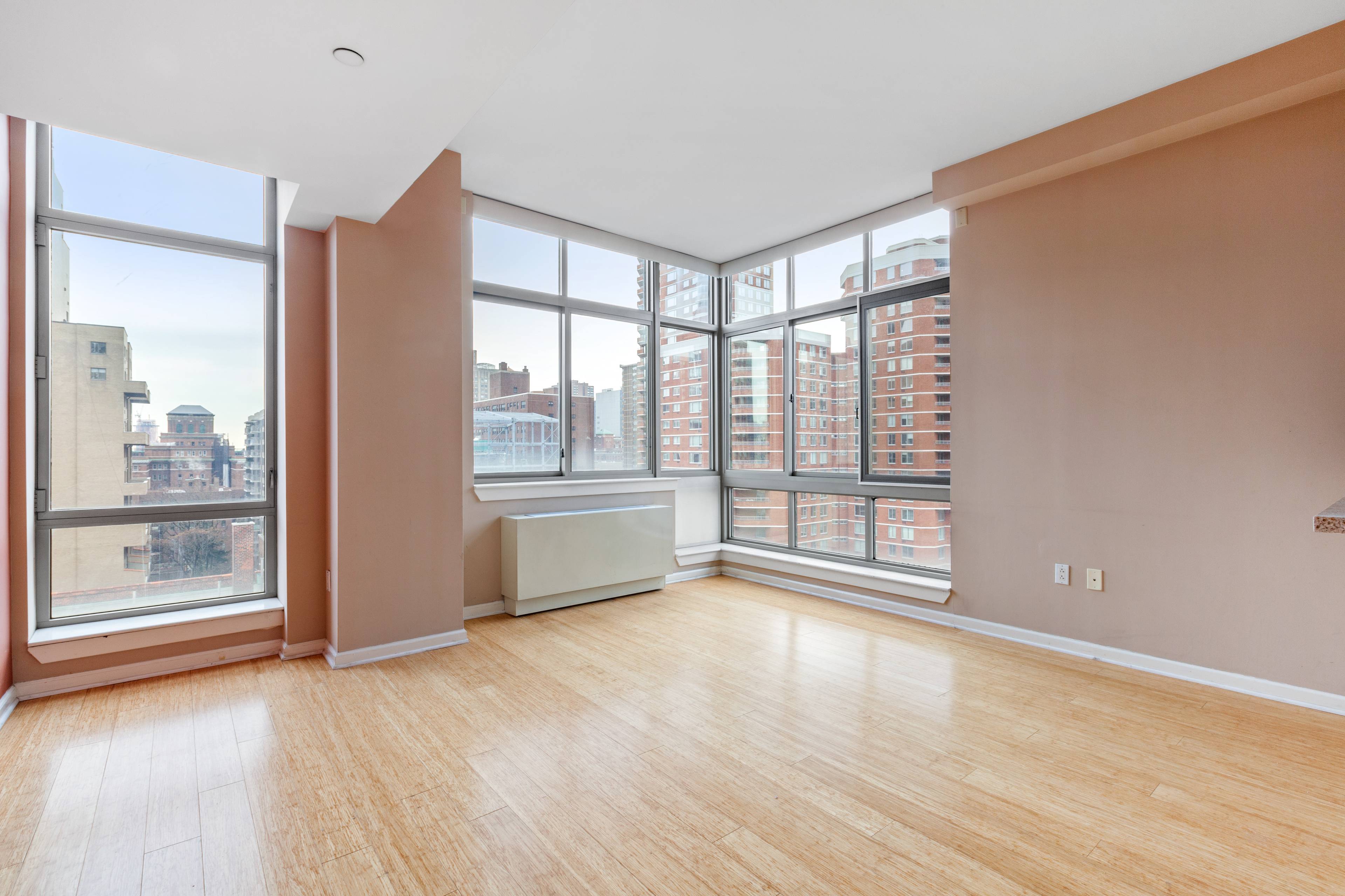 Beautiful corner unit one bedroom apartment with excellent city views in a well managed and maintained full service Kips Bay condo near all the conveniences.