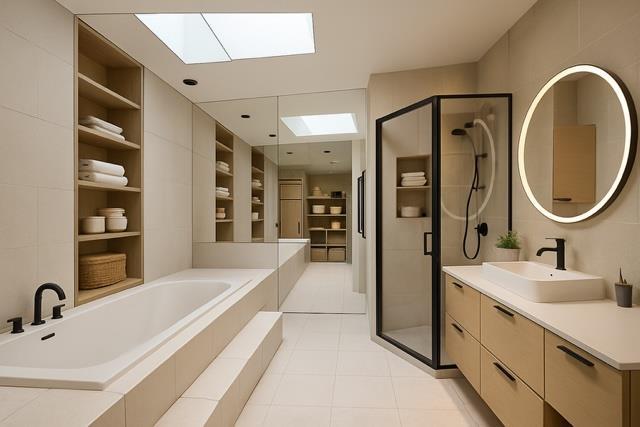 *VIRTUALLY STAGED PRIMARY BATHROOM SUITE VIRTUALLY STAGED