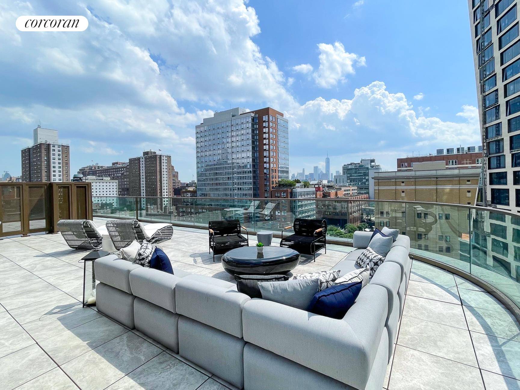 BIG, BEAUTIFUL 3 BEDROOM PENTHOUSE WITH HUDSON RIVER VIEWS FROM ITS SIX HUGE BAY WINDOWS AND AMAZING 40 FOOT BY 19.