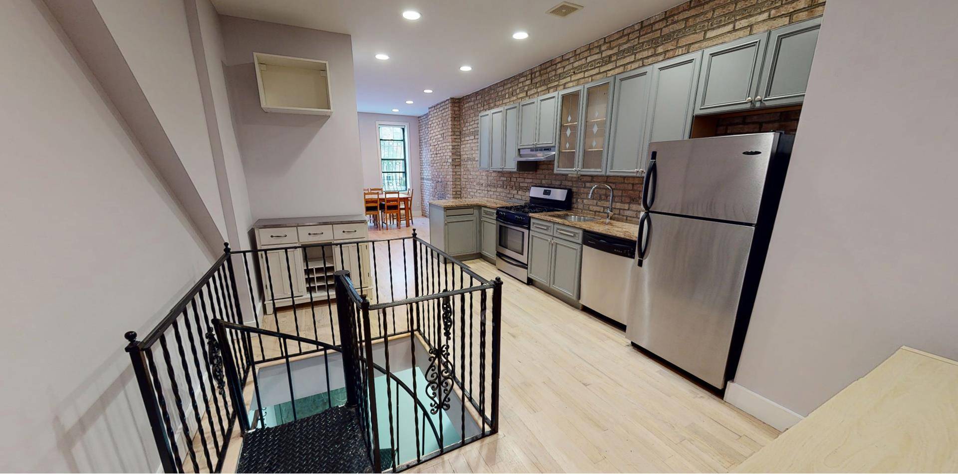 1, 227 square foot duplex with a 341 square foot private backyard in tranquil Bushwick.