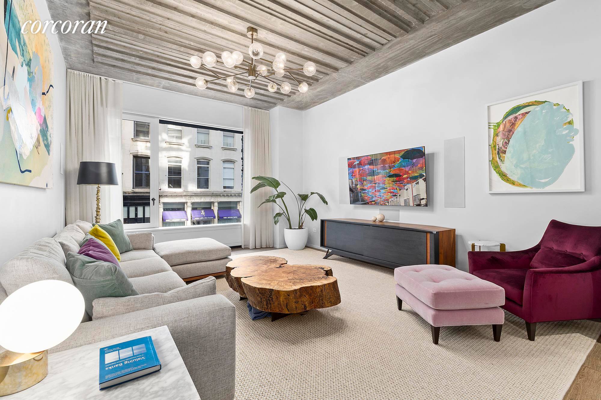 Loft like proportions meet spectacular new construction opulence in this impeccable floor through two bedroom, two and a half bathroom residence in a boutique Tribeca full service LEED condominium.