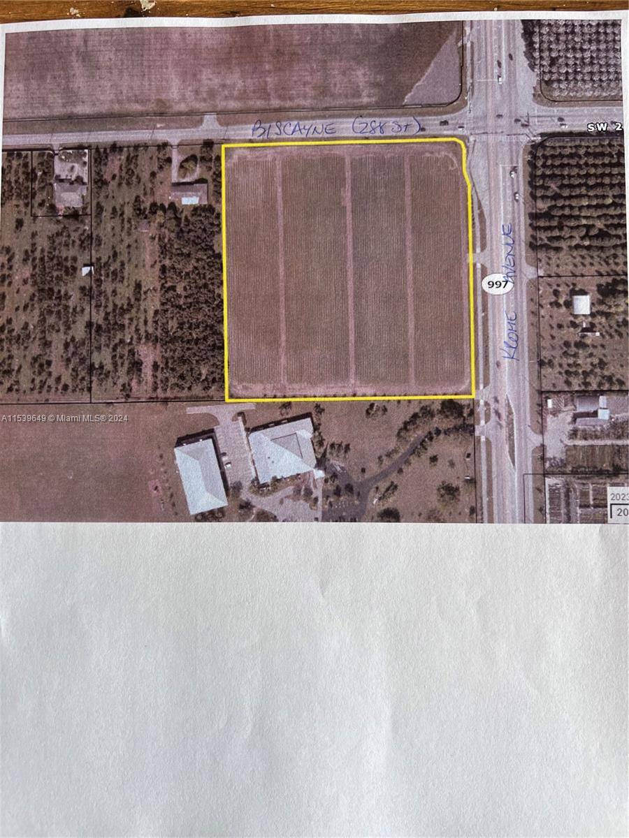 9. 142 acres has Krome Avenue and Biscayne Drive frontage making this an ideal location for a possible commercial enterprise.