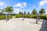 Outdoor Fitness Area Surrounded by Tropical Landscaping