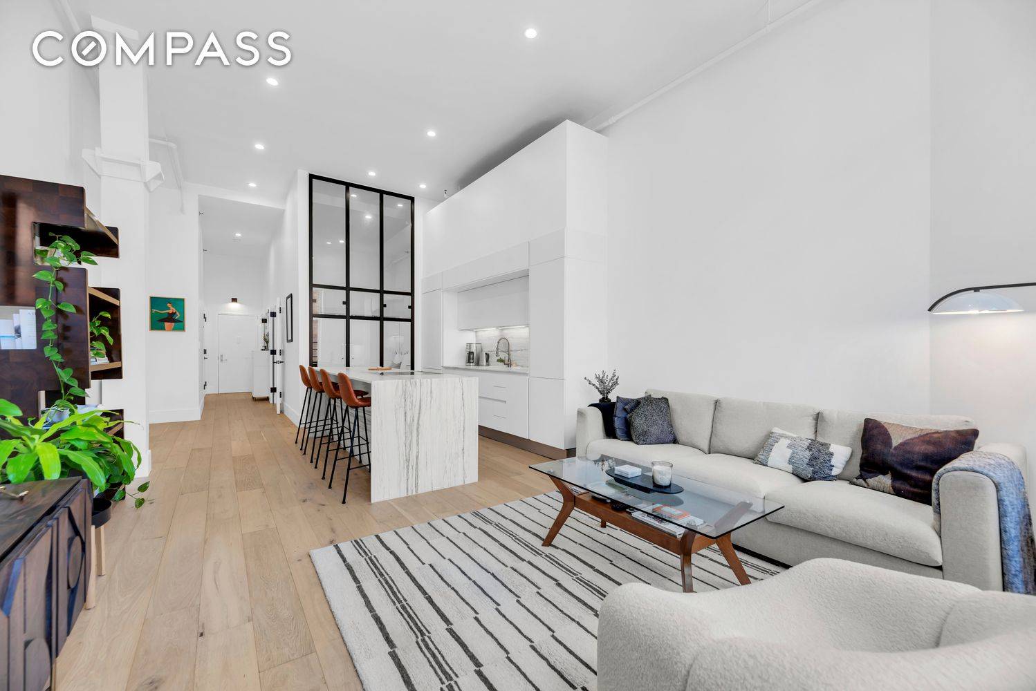 Clinton Hill Contemporary luxury Loft Beautiful Fully Renovated 1BD 1BA, Open Layout with Soaring 13 Ceilings and Oversized Windows, Western Exposure, Oak Hardwood Floors, Chef s Kitchen with Top of ...