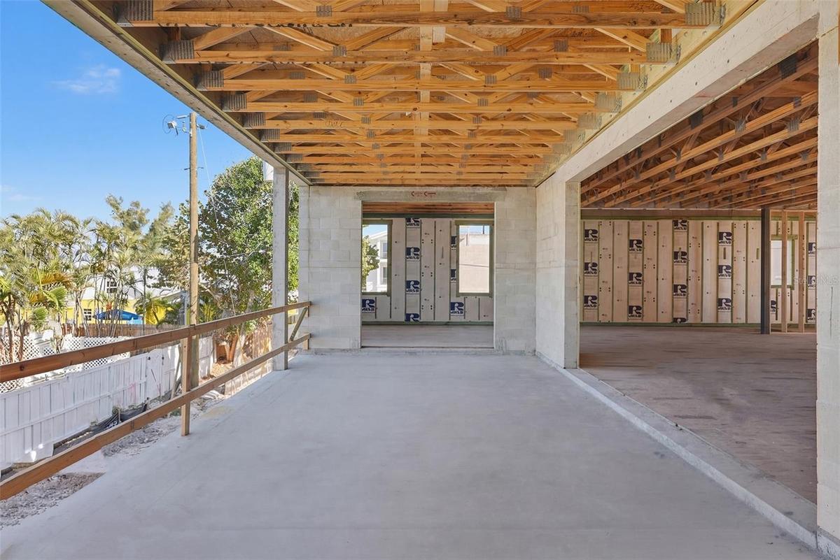 Main floor covered balcony