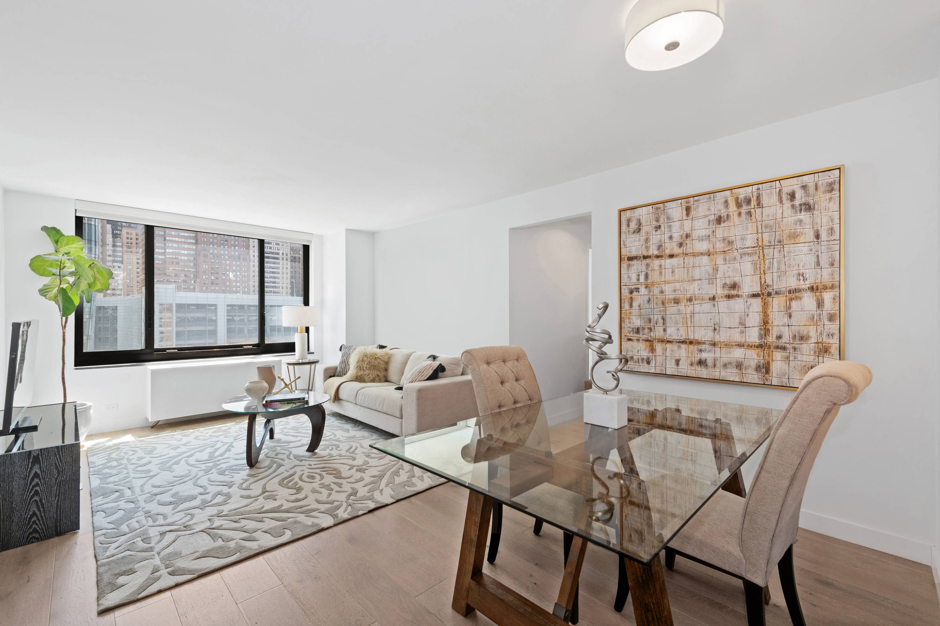 A stunning, convertible 3 bedroom, 2 bathroom gem in the heart of Battery Park City and moments away from Tribeca.