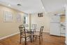 dining space in basement