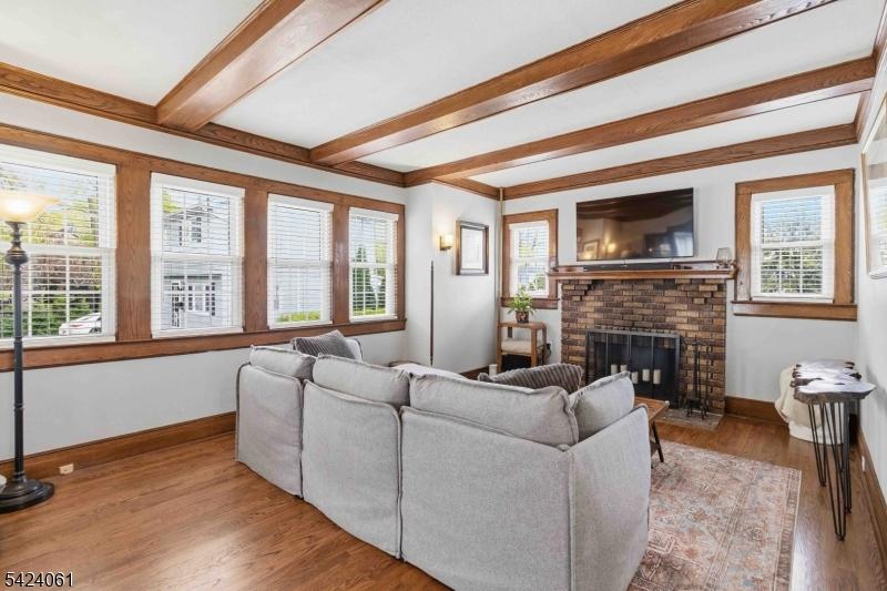 Living Room beamed ceilings