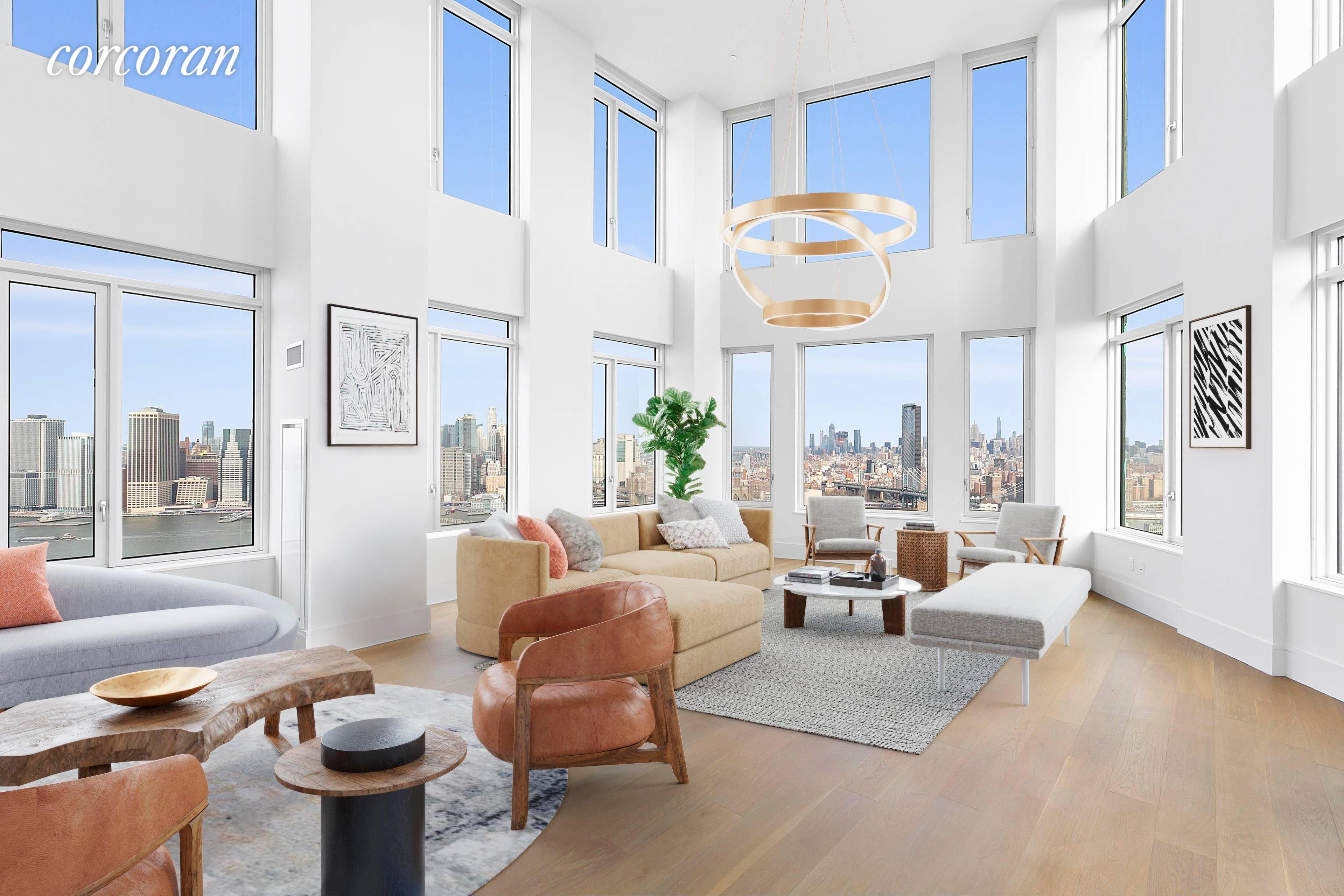 The most spectacular penthouse currently available in all of Brooklyn, One Clinton Residence 37A is a sprawling 4, 099sf four bedroom, three and a half bath duplex with soaring ceilings, ...