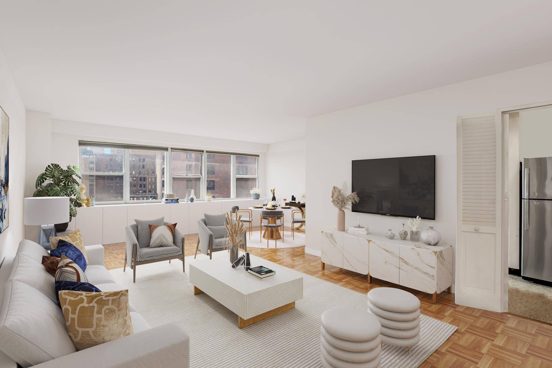 CONDO Convertible 2 bedroom apartment in one of the most sort after buildings in Murray Hill.