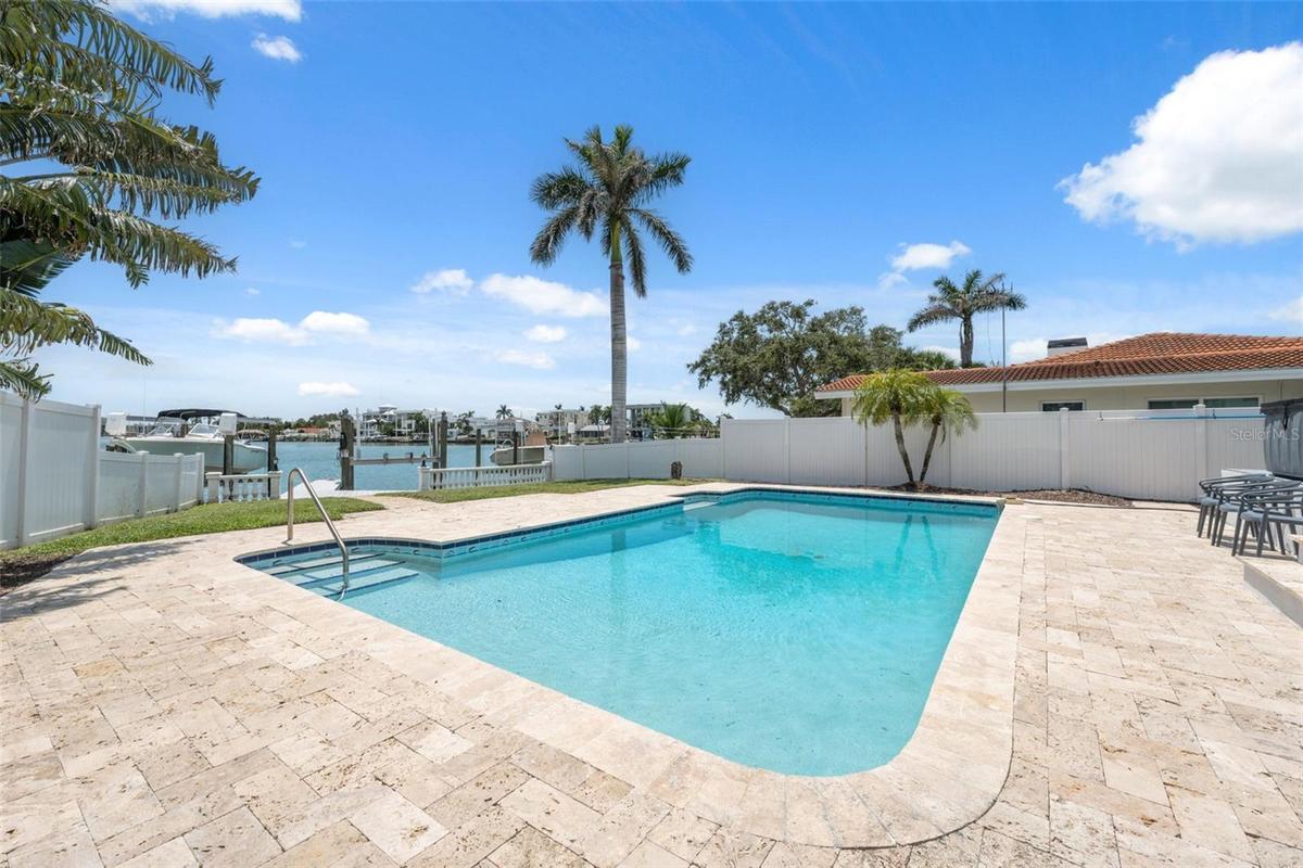 Beautiful pool with intracoastal views