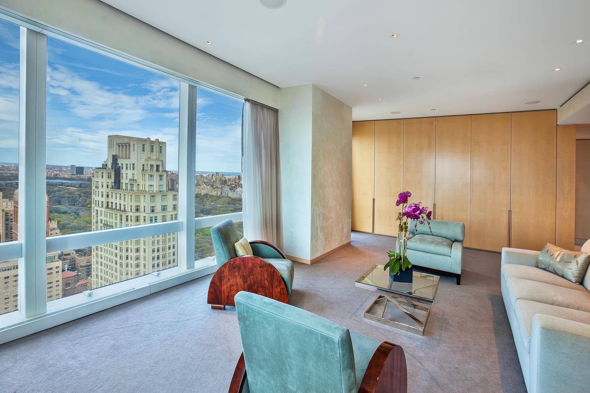 Perched atop the luxurious Mandarin Oriental Hotel Residences of the Time Warner Center, this North Tower 64th Floor stunning designer renovated and furnished 2 bedroom and 2 bathroom home, designed ...