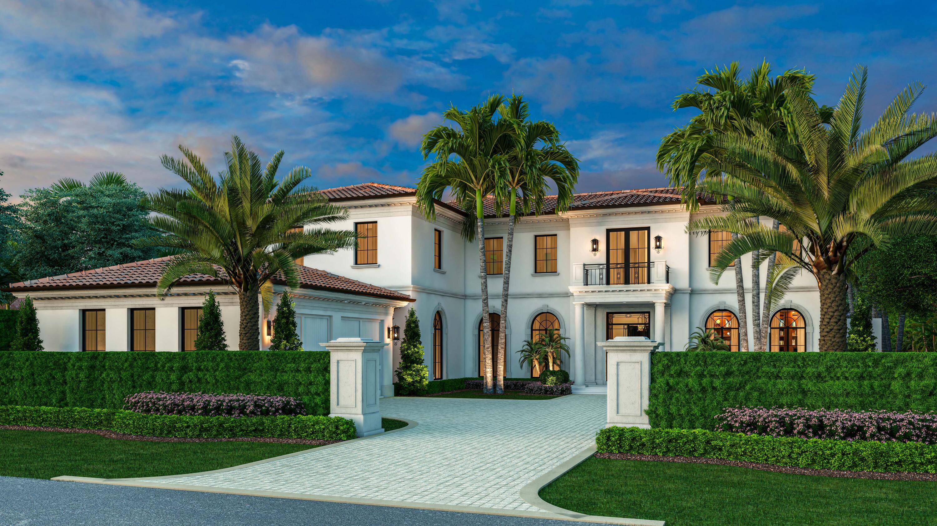 Classic Palm Beach architecture that recalls sophisticated Island Bermuda styling, this 9, 100 TSF new construction estate is currently ready for an owner's discerning customization.