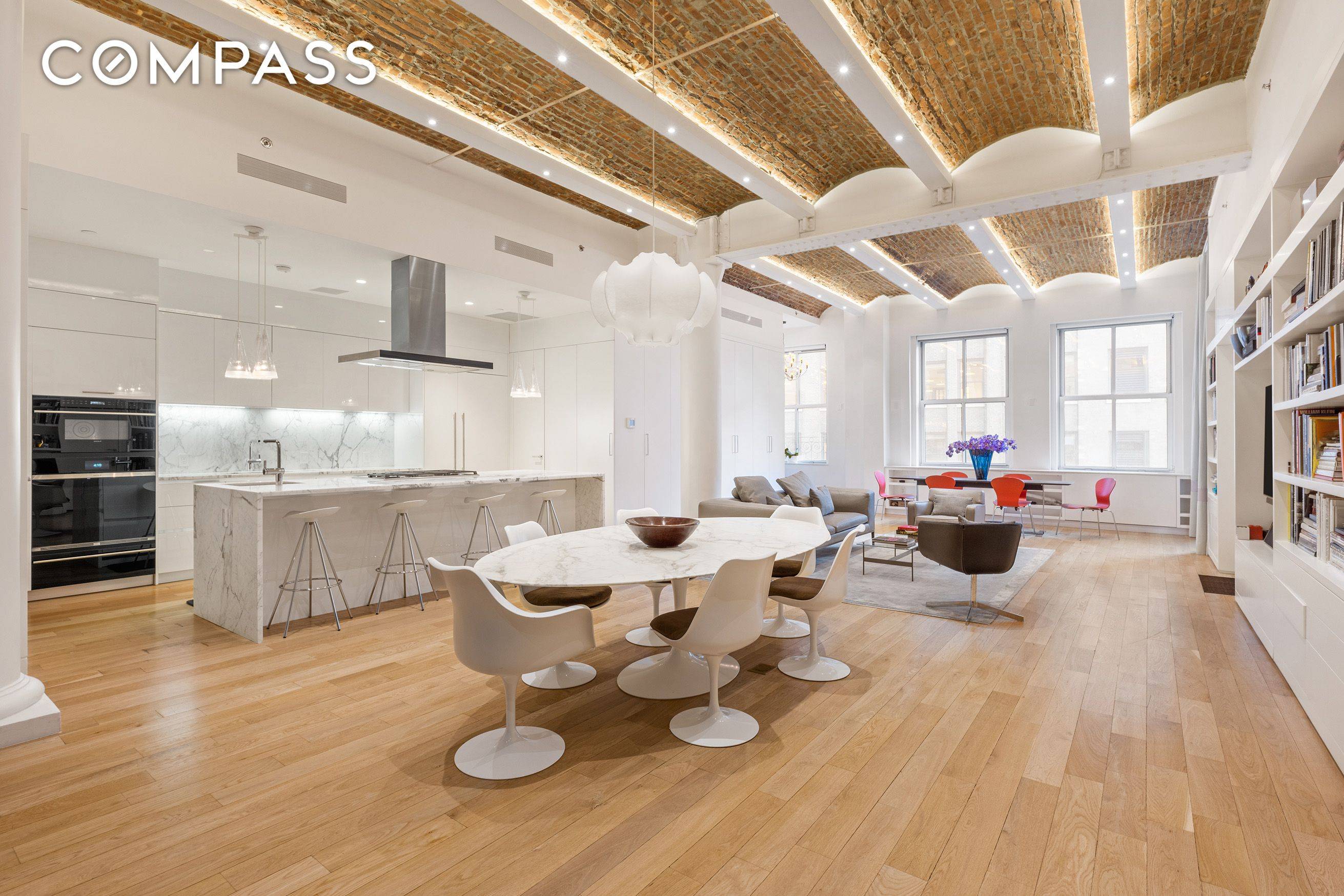 This elegant 3, 163 sq ft Tribeca loft offers a 3 bedroom, 3.