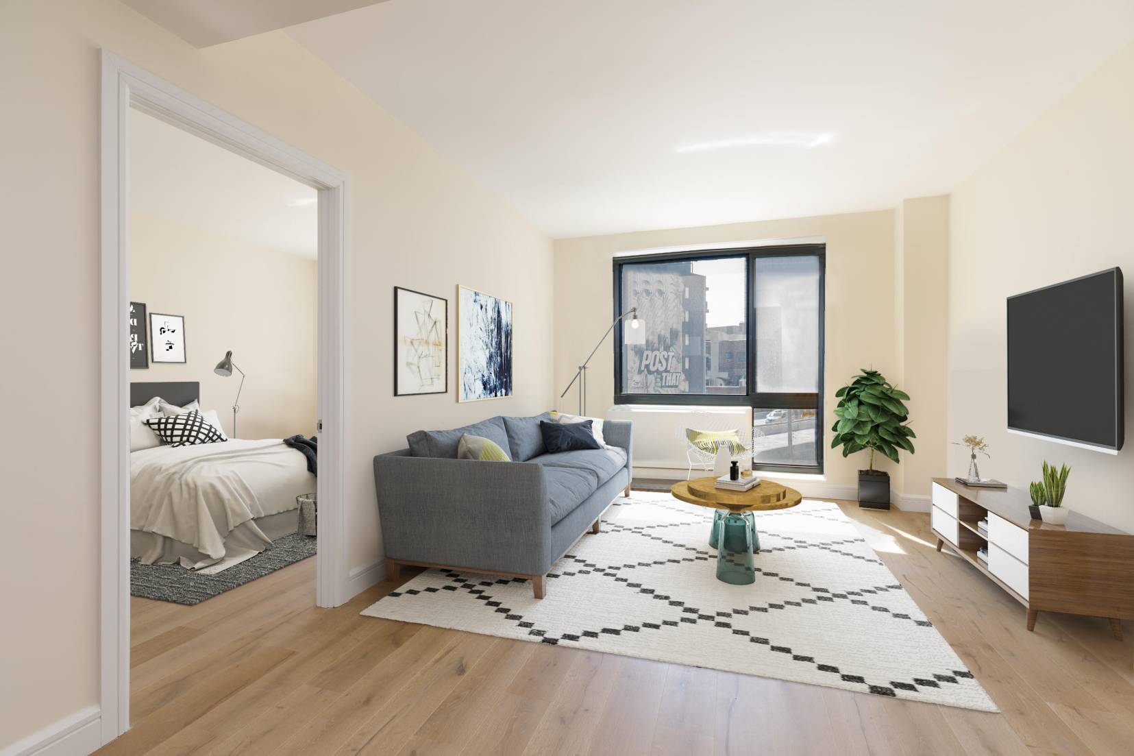Sun filled one bedroom apartment for rent in the heart of Long Island City !