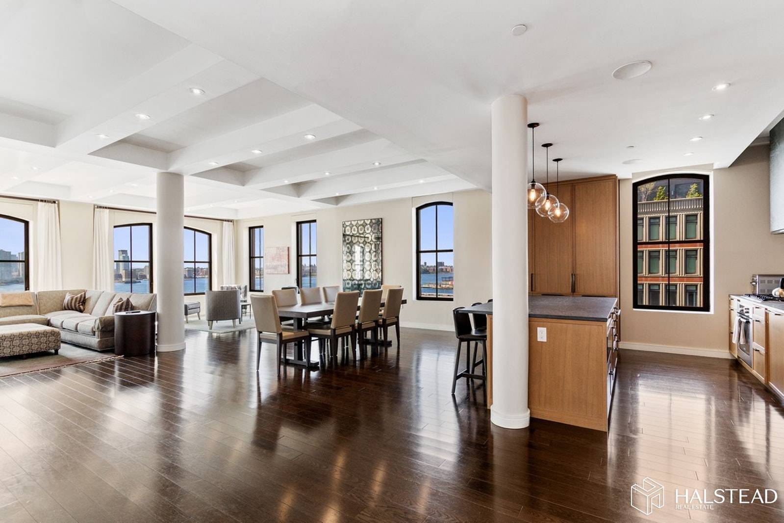 This stunning residence is perched high above the Hudson River and features a sun drenched Living Dining room with high ceilings, gorgeous wide plank flooring, and spectacular sunset views from ...