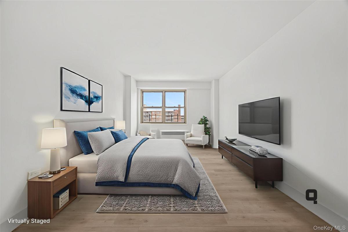 Virtually staged bedroom