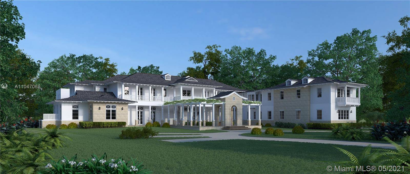 Snapper Creek meets Harbor Island in this newly built British Colonial inspired 1.