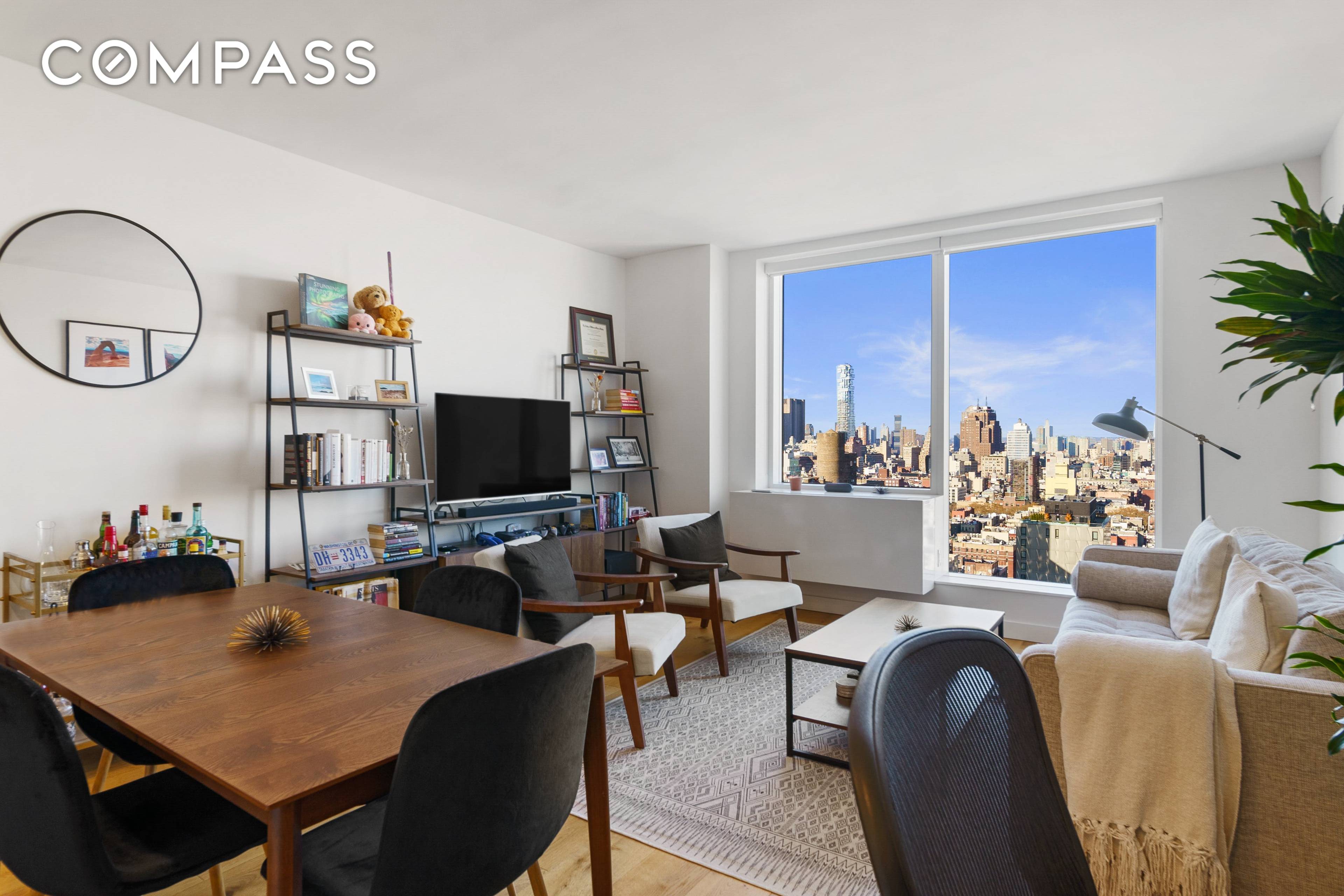 Welcome to Residence 2306, 23 stories above Manhattan with unobstructed views of one world trade center, Williamsburg bridge and beautiful sunsets.