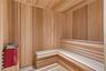 Men’s and women’s saunas serving the fitness center