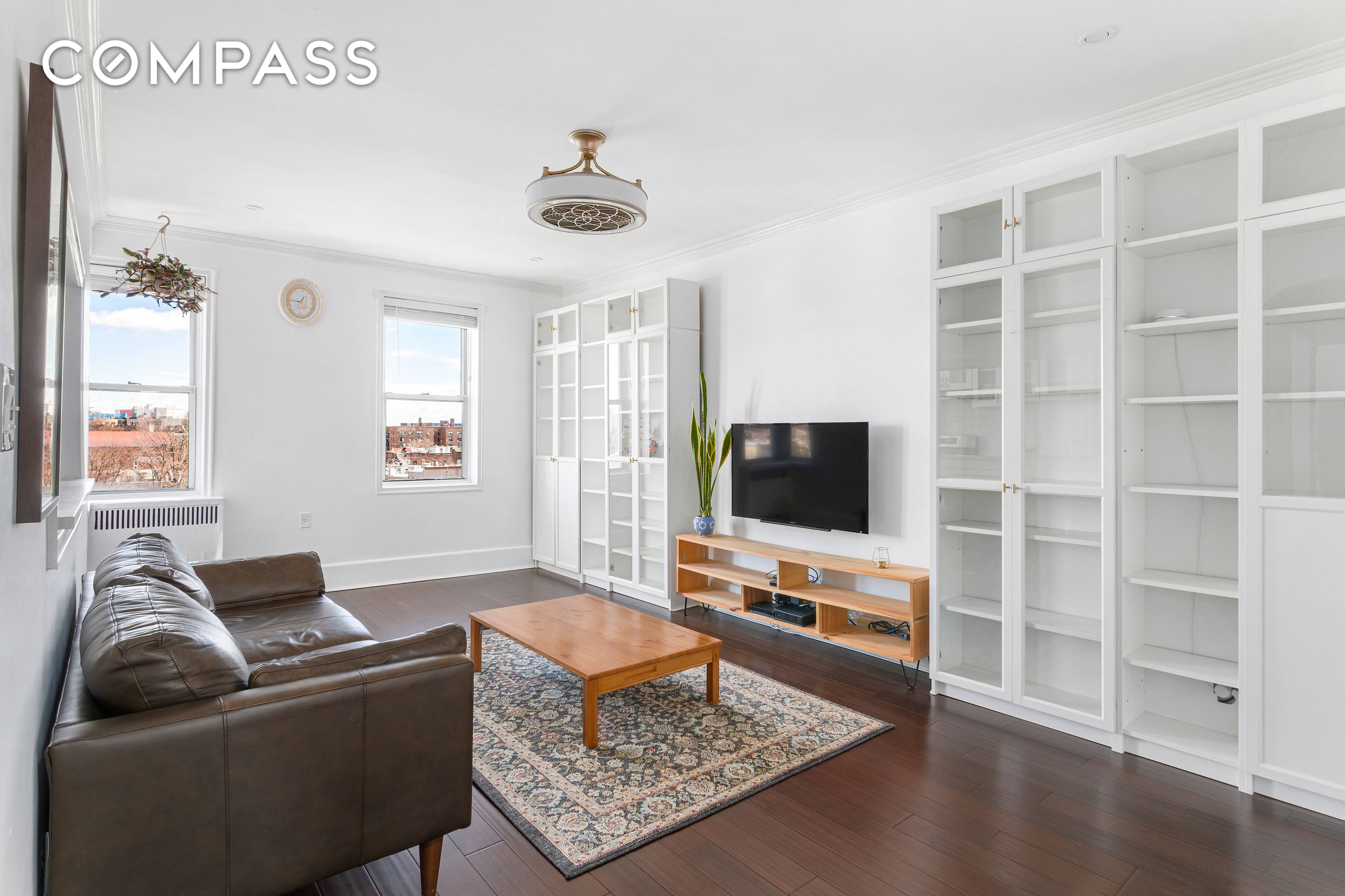 Very Bright, quiet fully gut renovated 1 bedroom with expansive neighborhood views located in one of the most most sought after and well maintained pre war buildings in charming Windsor ...
