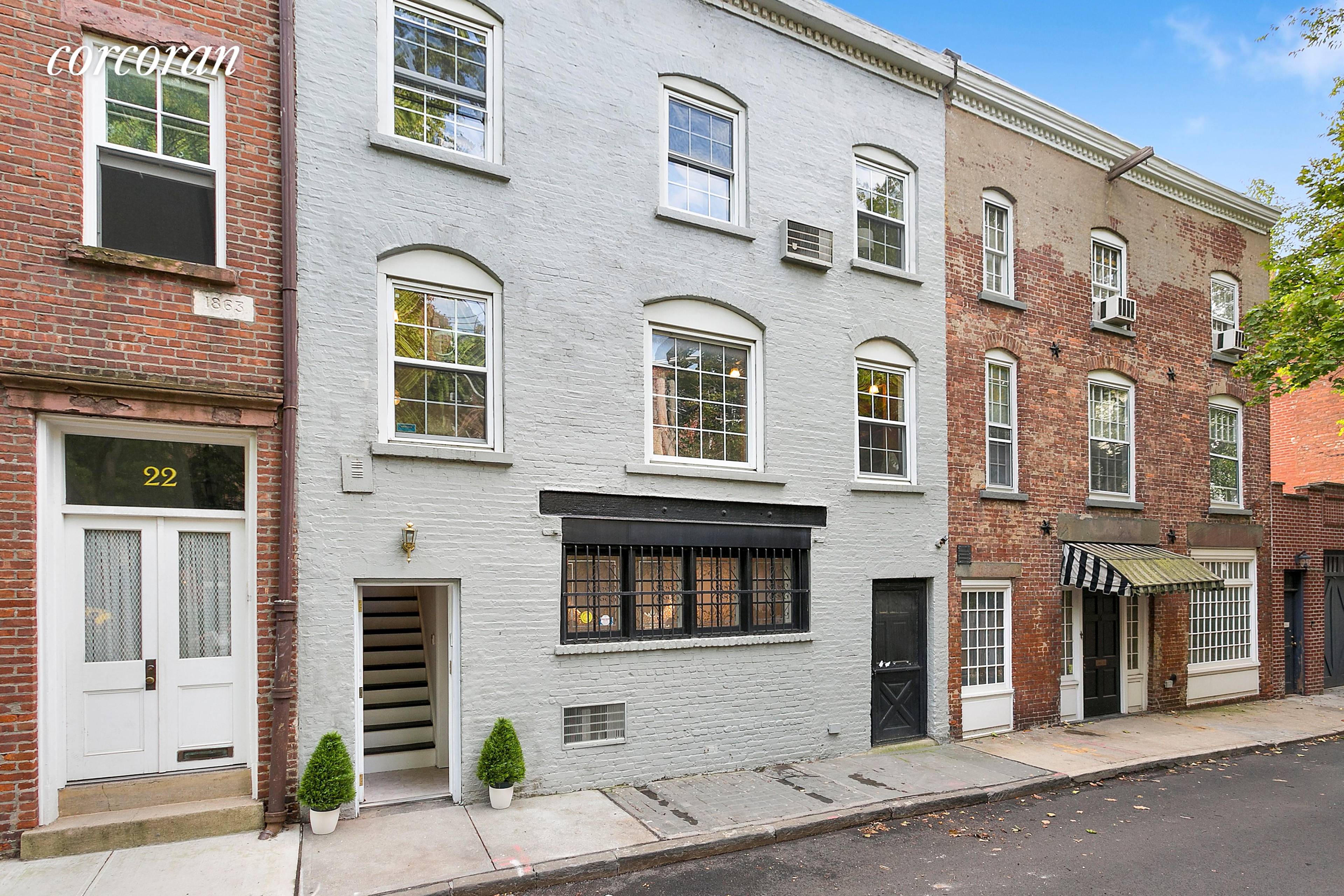 Rarely available and coveted carriage house right on Cobble Hill Park !