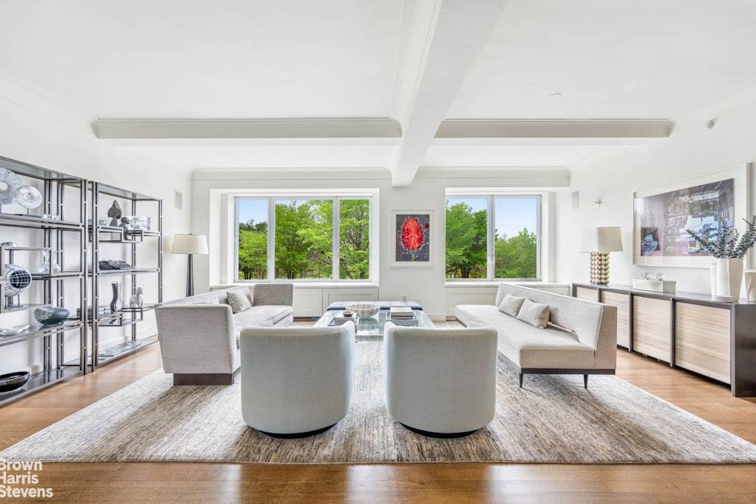 Measuring nearly 2800 square feet, this one of a kind four bedroom Prewar condominium home boasts over 60 feet of Central Park frontage with panoramic views.