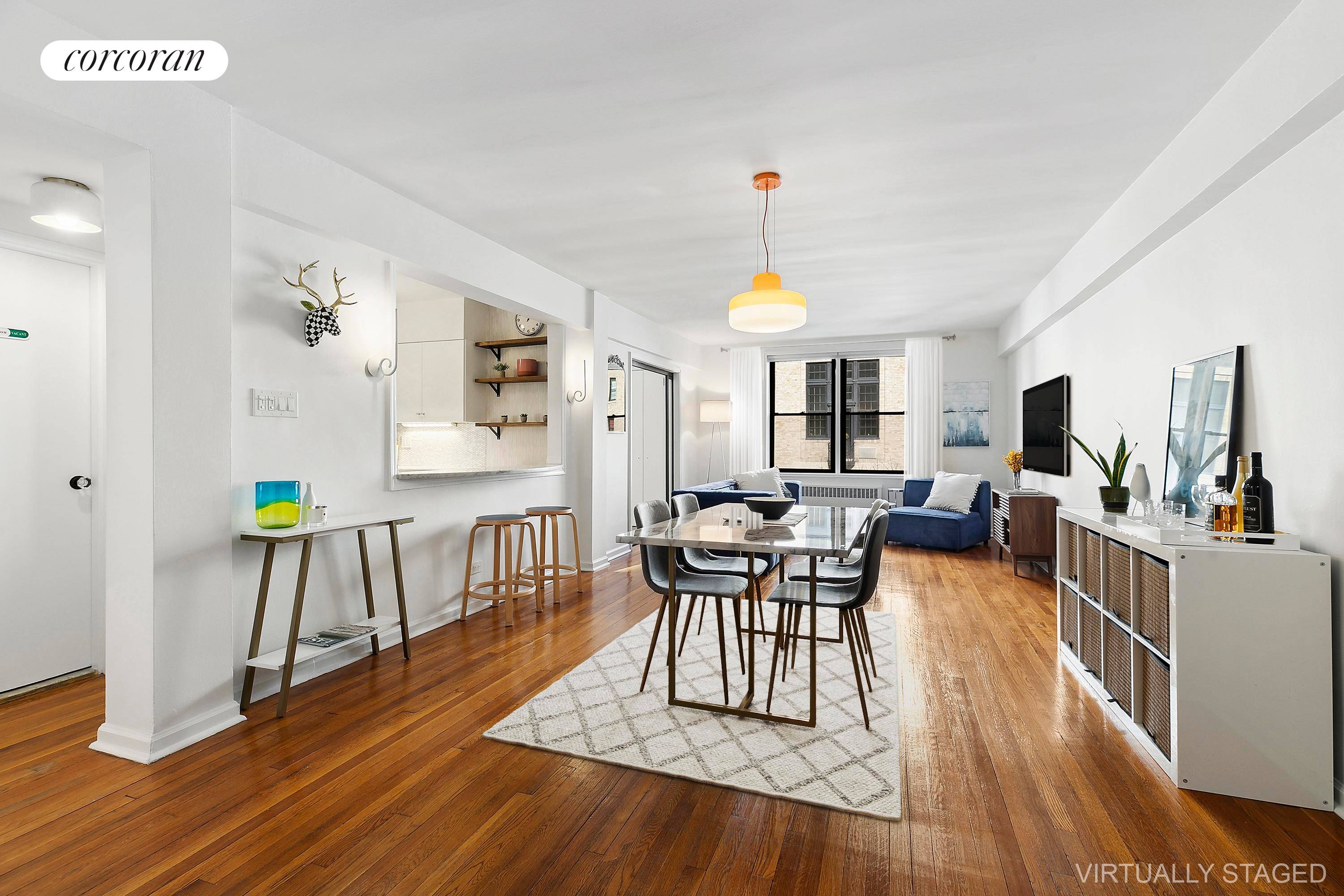 New Price 30 East 9th Street, 4B is a stylish 2 Bedroom, 1 bath converted from a XL 1BR Dining Alcove at The Lafayette has been reimagined and is ready ...