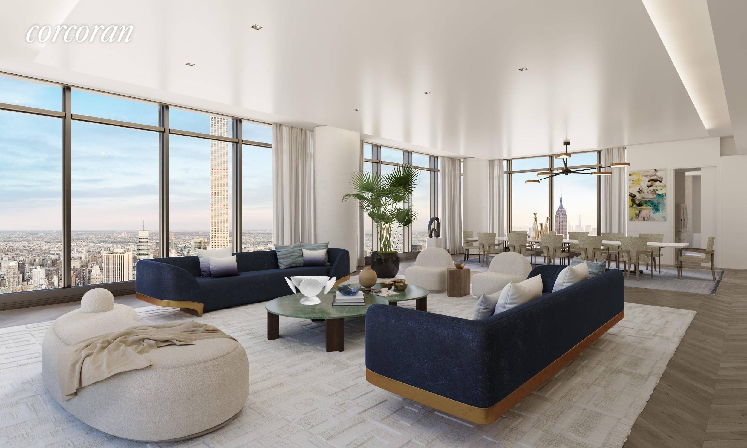 Residence 122 at Central Park Tower is an extraordinary full floor residence offering a perfect balance of space, privacy, dramatic views, and design.