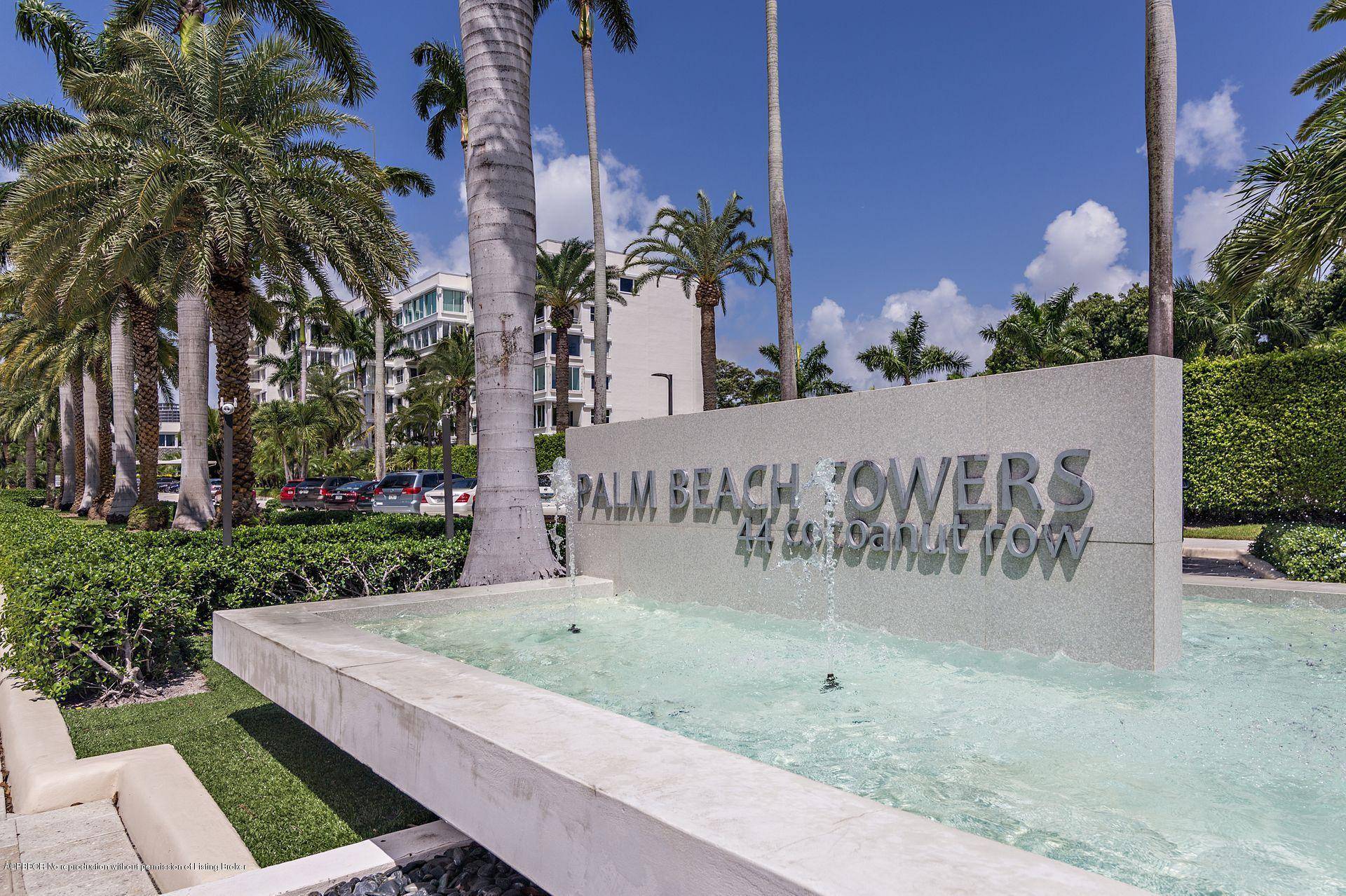 This stunning residence at the extraordinary Palm Beach Towers, offers a completely renovated modern living space in a full service building walking distance from the best stores and restaurants Palm ...