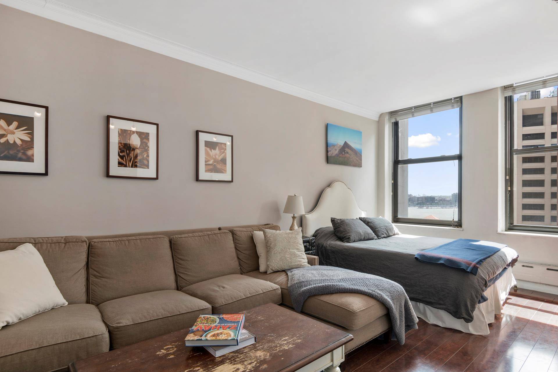Unit 7K is a fully renovated, large studio compete with direct views of the East River.