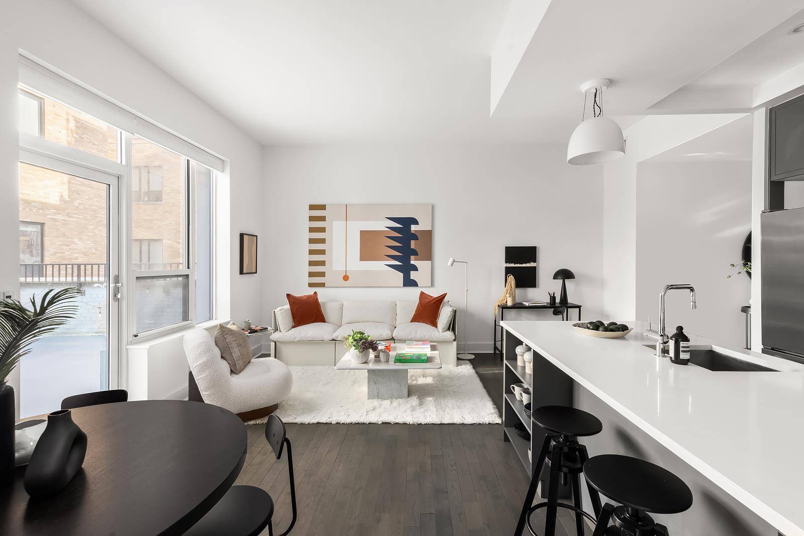 Indulge in urban luxury with this exquisite two bedroom, two bathroom residence which spans an impressive 1, 079 square feet of interior space and a massive 555 square foot private ...