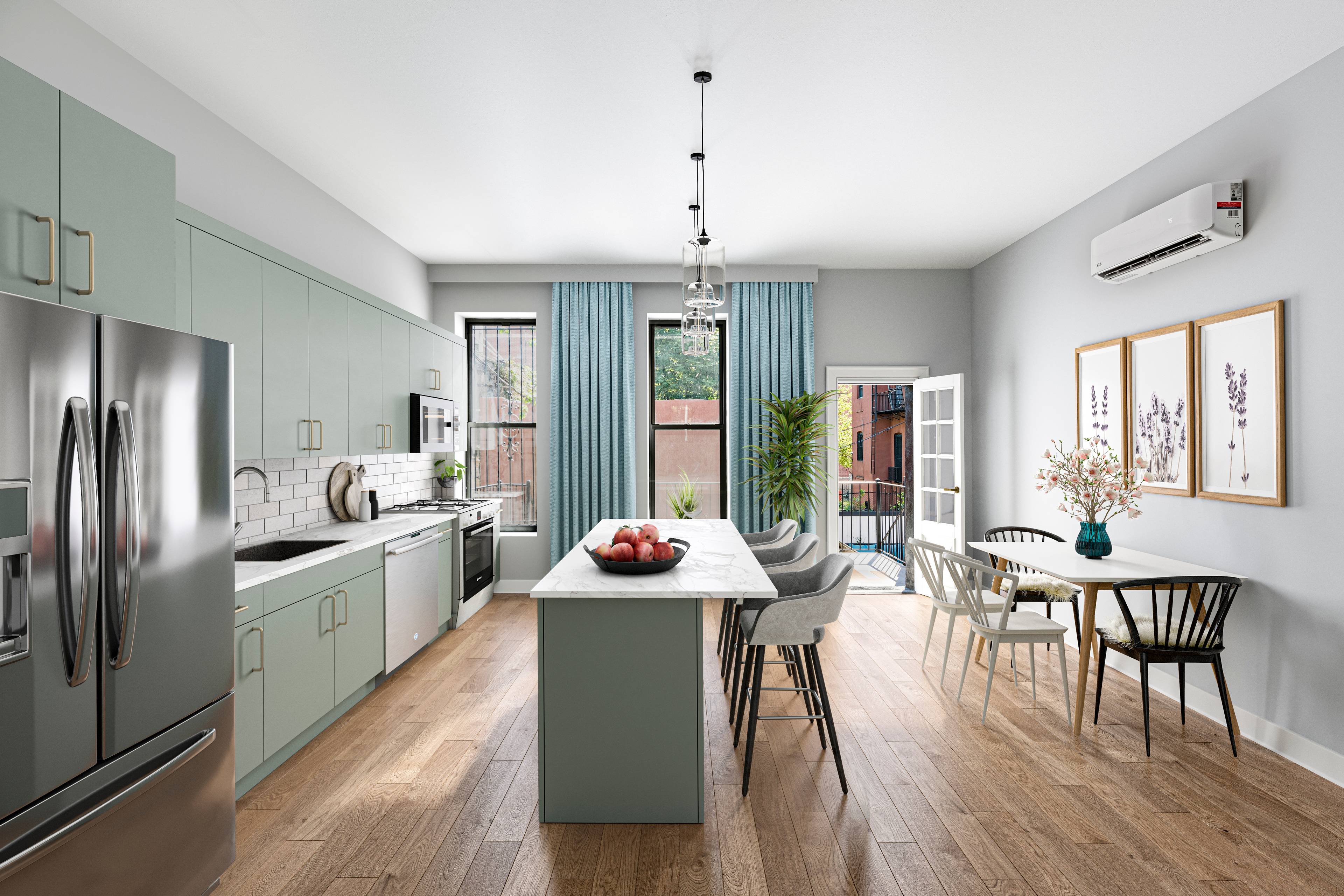 This beautifully renovated two family building offers gorgeous interiors and fantastic outdoor space near the border of Bedford Stuyvesant and Clinton Hill.