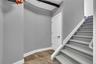 Staircase with baseboards