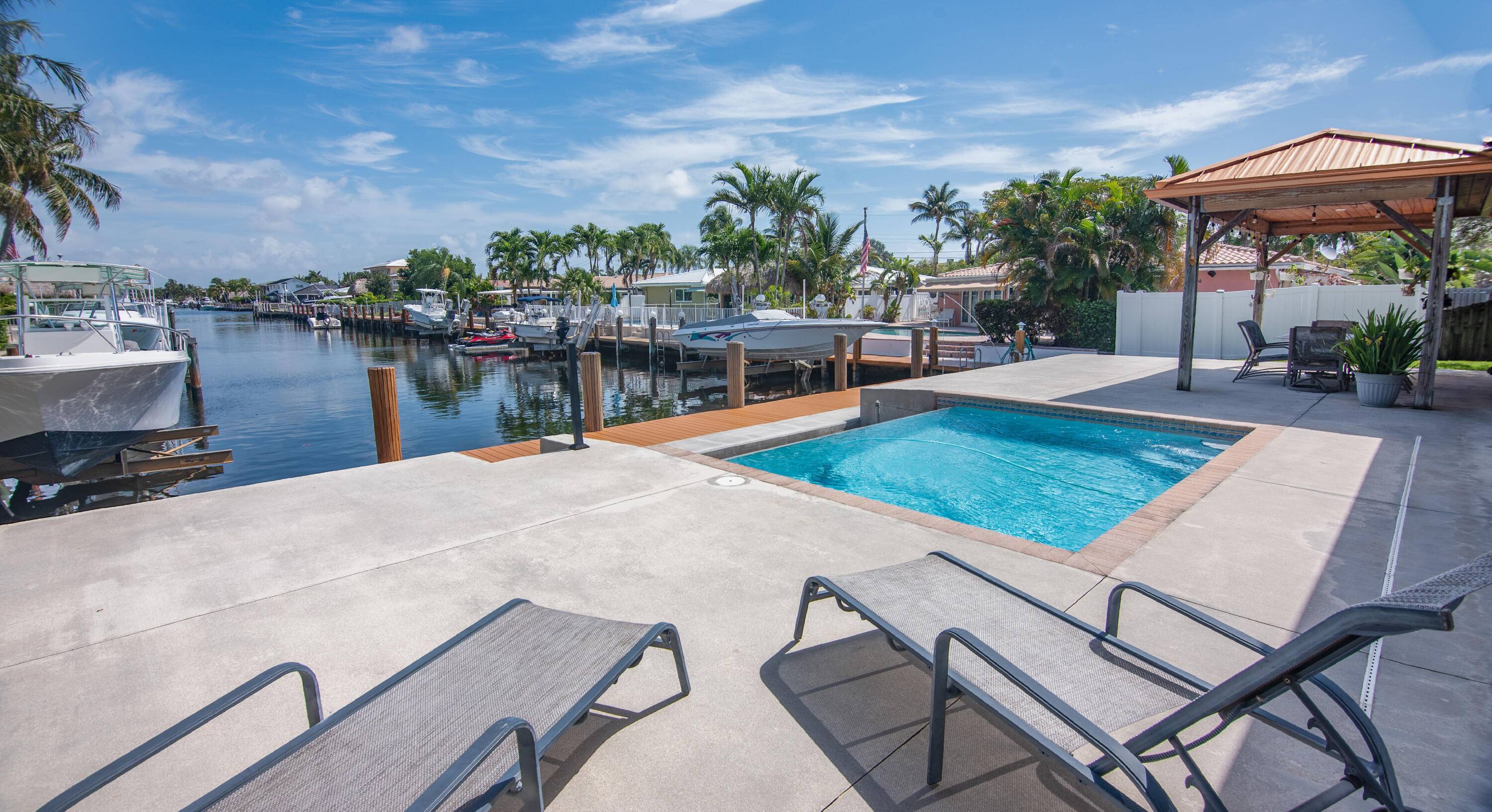 One of the most desirable neighborhoods in Pompano Beach, this 3 2 waterfront ocean access with 1 fixed bridge was built in 2007 featuring open concept living with 10' ceilings ...