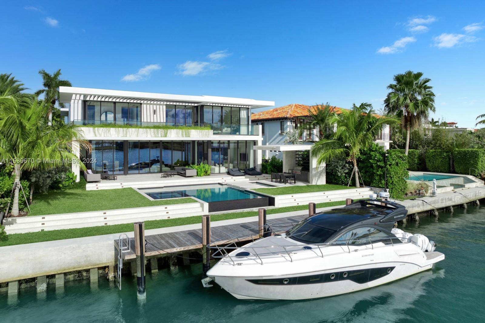 This brand new modern masterpiece is situated on the SW edge of Bay Harbor Islands, overlooking Indian Creek.