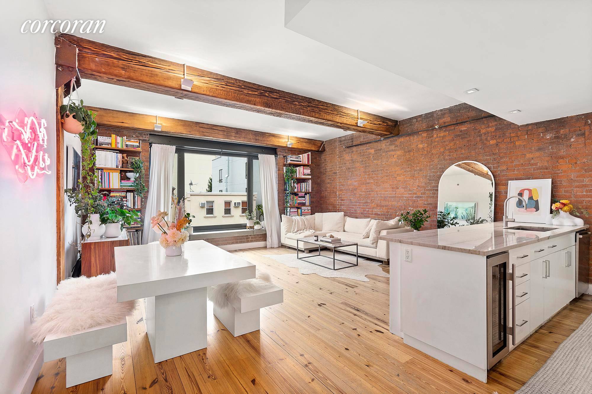 Classic loft home office in one of the most desirable pre war conversions in Williamsburg.