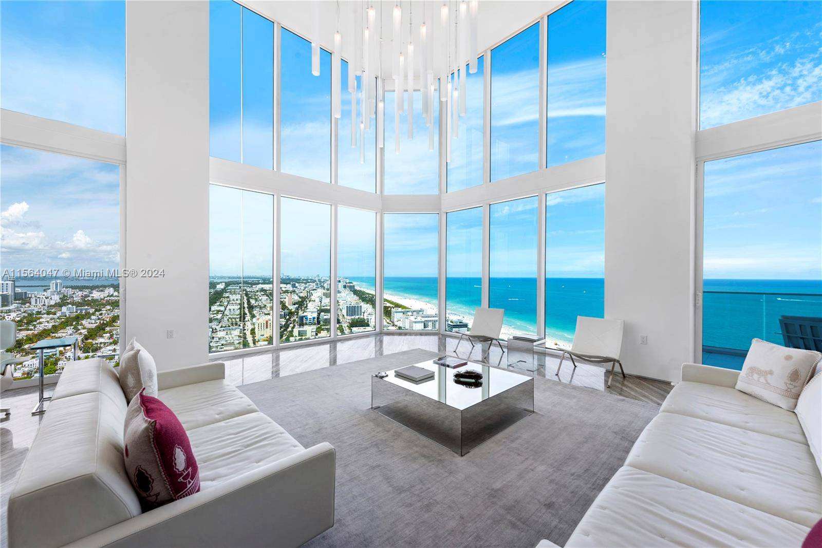 One of a kind, 360 degree view, two story Penthouse was recently transformed by renowned designer Sands Studios and sits in the heart of Miami Beach's iconic South of Fifth ...