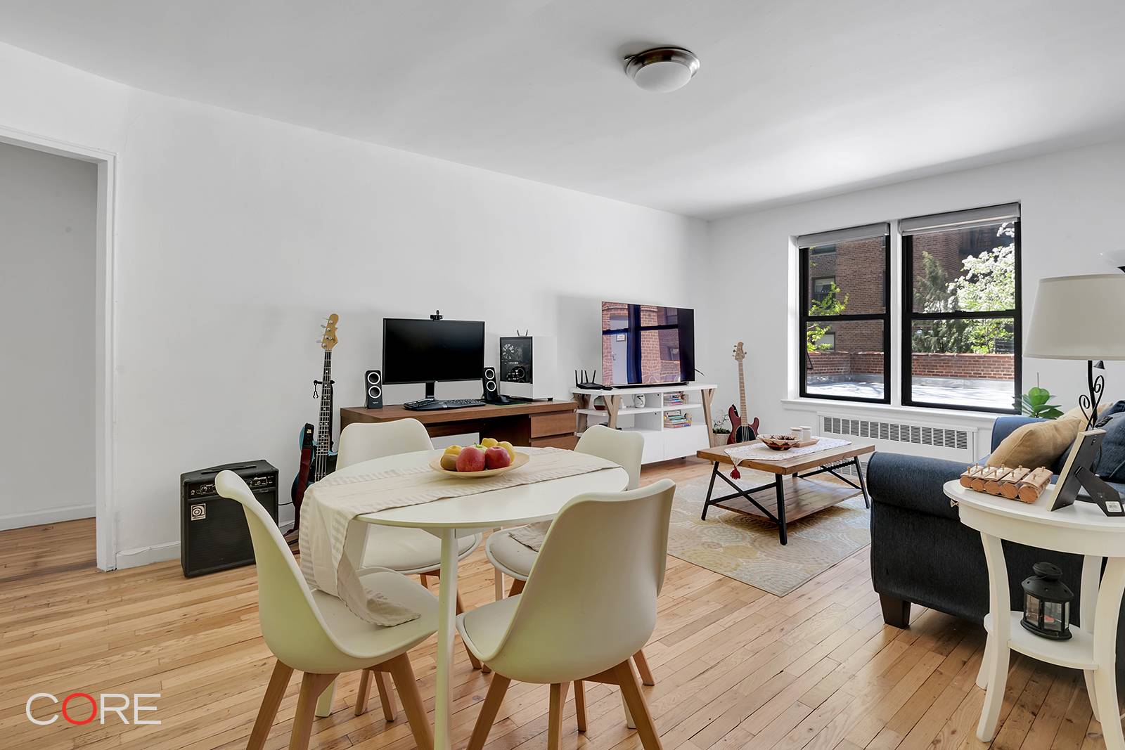 Spanning both east and west exposures, including surrounding greenery, this recently renovated two bedroom, one bath home features immaculately refinished hardwood floors, a double galley kitchen with a dishwasher, plentiful ...